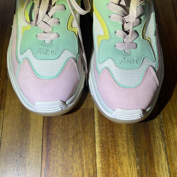ASH Addict Pastel chunky Sneakers Pink Yellow Mint - Picture 5 of 12